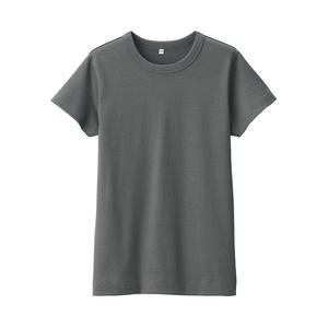 Camiseta de manga corta para mujer, 100% algodón, color sólido, para uso exterior, camiseta de algodón orgánico, precio directo de fábrica, MOQ bajo, OEM personalizado - Product Image 2