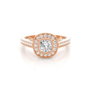 ทำขึ้นอย่างสวยงามน้ำหนัก0.90กะรัตฝังหนามเตยหินรัศมีเพชรที่ปลูกในห้องปฏิบัติการสำหรับฟังก์ชั่นชาติพันธุ์ - Product Image 1