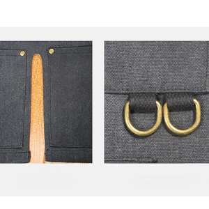 ALW Luxury Adjustable Cotton <b>Apron</b> Custom OEM Kitchen Accessories with Pockets Chef <b>Cooking</b> Washable Canvas & Leather Design - Product Image 6