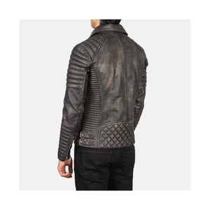 Chaqueta de cuero para hombre de alta calidad por encargo slim fit genuina piel de cordero material superior diseño de moda al por mayor - Product Image 6