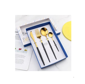 Ensemble de couverts en laiton miroir 3 pièces couverts en or ensemble de couverts classiques poli miroir haut pour cadeau de mariage d'hôtel - Product Image 4