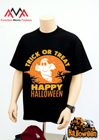 T-shirt imprimé unisexe Halloween Offre Spéciale tissu Spandex en coton doux, stock prêt à l'emploi en gros