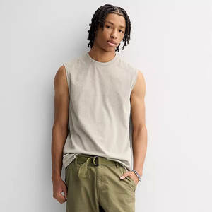 Camiseta sin mangas atlética de secado rápido que absorbe la humedad para hombre en camisetas sin mangas de carbón - Product Image 2