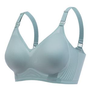 Suministro directo de fábrica Sujetador de lactancia de color pastel Correa ajustable Transpirable Todos los días Encaje sexy Patrón sólido Tallas grandes Fácil - Product Image 1