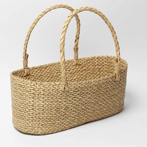 AK Panier en rotin au design attrayant en laiton avec poignée supérieure de couleur bois naturel pour les accents de décoration pour la maison et l'hôtel - Product Image 6