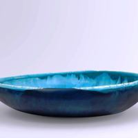 Grand Bol Terre Cuite Fait Main Poli Origine Indienne Durable Écologique Compatible Lave-Vaisselle Style Art Antique Moderne Pour Fêtes