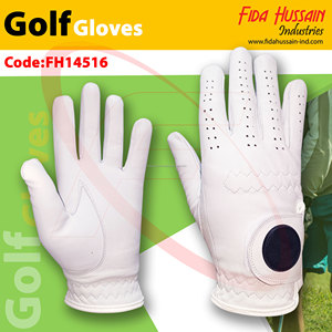 Scerno de cuero al por mayor de alta calidad combinado con tela elástica Guantes de Golf Venta caliente Guantes deportivos de Golf de mano izquierda - Product Image 4