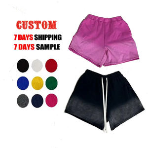 <b>Men's</b> High Street 360gsm French Terry Cotton <b>Shorts</b> New High Quality Quick Dry Breathable Printed Knitted Pockets Custom Logo - Product Image 2