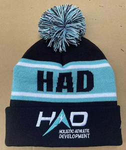 หมวกบีนนี่ bsci อะคริลิค100% สั่งทำฉลากโลโก้ของคุณเองหมวกบีนนี่ปักถักแบบสั่งทำพร้อมลูกบอลด้านบน - Product Image 3