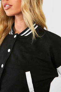 Chaqueta Universitaria de Diseño Personalizado con Logotipo Nuevo OEM 2024, Cuerpo de Lana, Mangas de Cuero Genuino, Chaqueta Universitaria de Béisbol de Invierno - Product Image 4