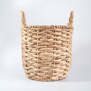 Panier en jacinthe d'eau tissé à la main, essentiels pour la maison, rangement, panier à linge naturel - Product Image 2