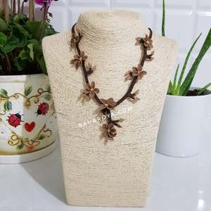 Igne Oyası Ecrin Kolye Kahve Collier Accessoire de Mode - Product Image 1