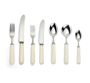 Recién llegados, juego de cubiertos para el hogar, cuchillo de mantequilla con mango de hueso/tenedor/cuchara, 7 piezas, accesorio PARA CENA DE BODA y vajilla - Product Image 1