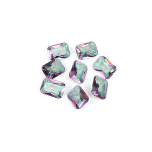 พลอยโทแพซธรรมชาติ 1 ชิ้น ขนาด 14x10 มม. ทรงแปดเหลี่ยม น้ำหนัก 5.05 กะรัต สำหรับทำเครื่องประดับแฮนด์เมด ต้นกำเนิดจากประเทศพม่า สีชมพู/เขียว - Product Image 3