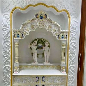 Marbre indien exclusif le mieux noté Jain Mandir Room Pierre naturelle Marbre Maison Mandir Vente directe du fournisseur indien - Product Image 2