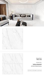 Azulejos de porcelana brillante de 120x120 | Azulejos de pared de gran formato Premium de 1200x1200 | Colección de exportación moderna y elegante y duradera - Product Image 3