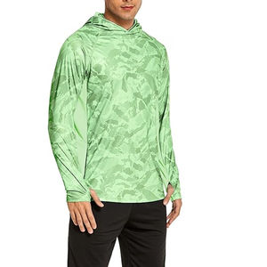 Vêtements de pêche personnalisés Séchage rapide Respirant Chemises de pêche à manches longues Conception personnalisée Masque de camouflage Sweat à capuche de pêche Respirant - Product Image 2