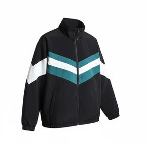 แจ็คเก็ตบล็อกสีแห้งเร็วขายส่ง แจ็คเก็ตเทรนดี้สไตล์ไฮสตรีท คอตั้ง แจ็คเก็ตแทร็คแบบยูนิเซ็กซ์ ซิปหน้า ระบายอากาศ กันลม - Product Image 3