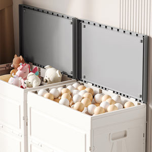 Plastic Foldable Lidded <strong>Bedding</strong> Storage Box for Closet Store <strong>Bedding</strong> &amp; Save Space with Foldable Lidded Dustproof Design - Product Image 4