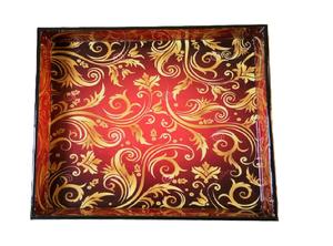 Tableros de MDF de diseño de tendencia, bandeja para servir con impresiones de esmalte Vintage, bandeja para servir té y café, bandejas impresas esmaltadas hechas a mano - Product Image 3