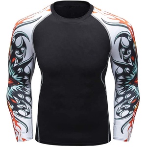 Rush Guard Ropa de protección solar Camisas de compresión para hombres UPF 50 Rashguard Hombres Rash Guards - Product Image 4
