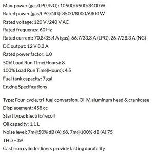Générateurs à essence industriels TMG 2025 Modèle TMG-GDI105 - Product Image 3