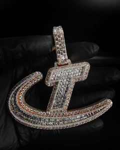 Collar con Colgante de Letra Personalizado de Fábrica, Plata de Ley 925, Diamante Moissanite VVS, Joyería de Lujo, Collar con Colgante Iced Out, Estilo Hip Hop - Product Image 4