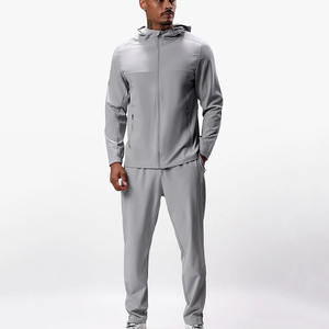 ชุดวอร์ม2ชิ้นสำหรับผู้ชายชุดออกกำลังกายมีฮู้ดและกางเกงวิ่งกางเกงคาร์โก้กางเกงวอร์มใส่ได้ทั้งชายและหญิง - Product Image 1