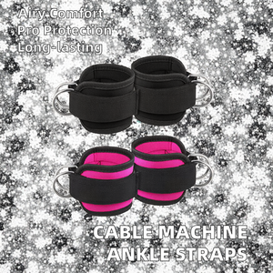 Correa de Tobillo de Neopreno Antideslizante y Transpirable para Levantamiento de Pesas, Unisex, con Anillo en D, Ajustable, para Gimnasio, Fitness, Máquina de Cable - Product Image 2