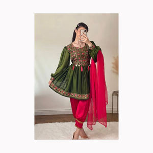 2024 dernière arrivée confortable doux afghan Kuchi robe pour les femmes élégant Salwar Kameez pour le prix des vêtements de mariage - Product Image 1