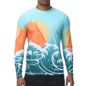 เสื้อแรชการ์ดแขนยาวสำหรับผู้ชายชุดฝึกป้องกันผื่นพิมพ์ซับลิเมชันตามสั่ง - Product Image 1