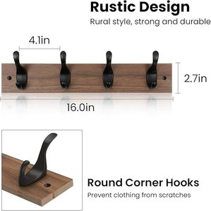 Crochets muraux en acier inoxydable pour accrocher des chapeaux de serviette vêtements écharpe sac clé-crochet de lit pour une organisation pratique dans le bureau à domicile - Product Image 5