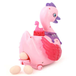 หงส์วางไข่พร้อมไฟและเสียงเพลง - สีชมพู - Product Image 2