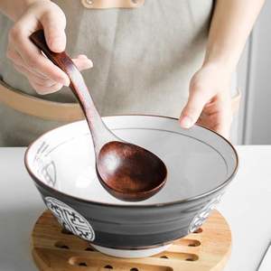 AALIYAN IMPEX-Cucharas de mezcla de madera hechas a mano, mango cilíndrico, cuchara de madera para decoración de cocina, juego de cucharas de bajo costo - Product Image 2