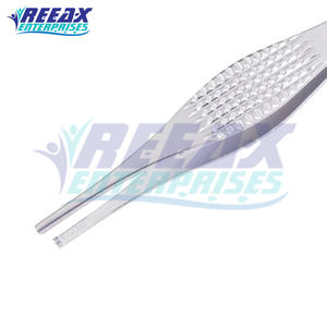 Pinces à tissus droites et courbées manuelles en acier inoxydable de 8 cm de haute qualité, réutilisables, pour instruments chirurgicaux de pansement REEAX ENTERPRISES - Product Image 6