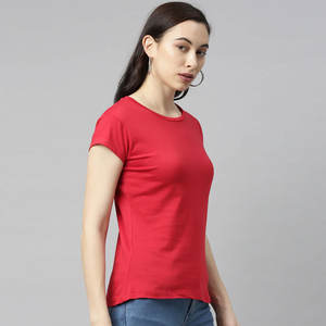Camiseta Ligera de Algodón 100% Puro para Mujer, Colores Sólidos, Acabado Suave, Corte Regular - Product Image 2