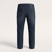 Pantalon en jean décontracté pour homme, coupe slim, taille mi-haute, mélange coton/polyester extensible, finition délavée, confort durable, marque privée disponible