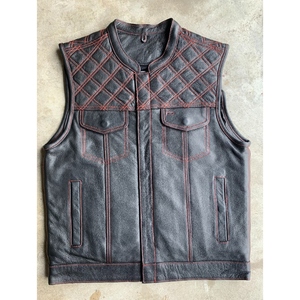 Gilet en cuir de moto léger de haute qualité pour hommes avec logo personnalisé respirant et pour l'hiver à bas prix - Product Image 6