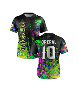 Camiseta de Béisbol de Malla con Cuello en V de Secado Rápido, Jersey de Softbol Sublimado Completo con Impresión de Logotipo Personalizado, Ropa Deportiva Cómoda - Product Image 1