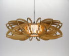 Abat-jour en rotin fleur en osier naturel de conception rustique antique pour lustre suspension restaurant décoratif et décoration intérieure