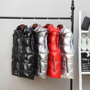 2025 New Arrival Winter Warm Sleeveless Puffer Jacket Breathable Fabric Solid <b>Red</b> Color Cotton Filled Bubble <b>Men's</b> Vest Jackets - Product Image 6