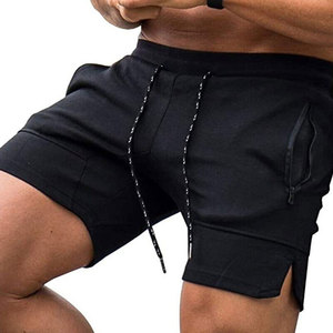 Pantalones cortos de gimnasio hechos a medida para hombre patrón sólido lona poliéster antiarrugas para correr Fitness y entrenamiento deportivo con logotipo - Product Image 1
