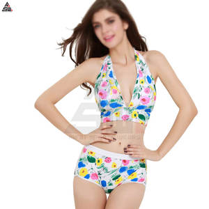 Nouvelle conception de maillot de bain pour femmes, vente en gros, personnalisable, haute qualité, 100% polyester, respirant, séchage rapide, imprimé par sublimation - Product Image 2