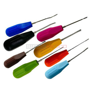 Elevador de extracción de dientes dentales, juego de selección de raíz con mango de plástico, elevador de luxación codificado por colores, paquete de 8 instrumentos médicos - Product Image 2