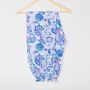 AB09 Blue Cotton Night Suit Set Hand Block Printed Soft Woven Fabric Casual Summer Style - Product Image 4