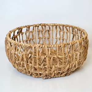 Panier en forme de petit bol tissé, organisation de tiroir de comptoir, panier en jacinthe d'eau - Product Image 1