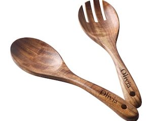 ชุดเซ็ตสลัดมือจับเรซิน2ชิ้นชุดเครื่องครัวไม้อาคาเซียมมะม่วงทำจากไม้อาคาเซียธรรมชาติผลิตในอินเดีย - Product Image 6