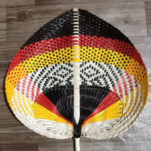 พัดลมใบปาล์มไม้ไผ่ธรรมชาติสำหรับแขวนติดผนังงานปาร์ตี้วันเกิดฤดูร้อนการระบายความร้อนอุปกรณ์งานฝีมือ - Product Image 1