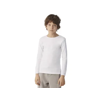 Детская Хлопковая Термофутболка Премиум-качества унисекс, футболка с длинными рукавами, дизайн в Испании, оптовая продажа