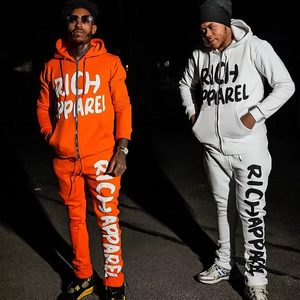 Ensemble de survêtement vintage délavé à imprimé graphique style streetwear, 2 pièces, sweat-shirt à capuche et pantalon de survêtement évasé, survêtement pour homme - Product Image 1